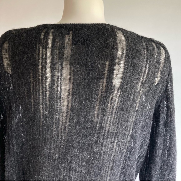 New Armani Exchange Black Grey Wool Nylon Acrylic V-Neck Pullover size XL. - Picture 8 of 16